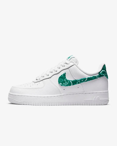 Nike Air Force 1 Low '07 Essential Green Paisley DH4406 102 Size 6-10 (W) Brand New