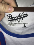 Brooklyn Cloth USA Printed White Sleeveless T-Shirt L New