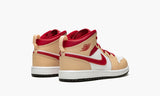 Jordan 1 Mid Beige Red (PS) 640734 201 Size 2 Brand New