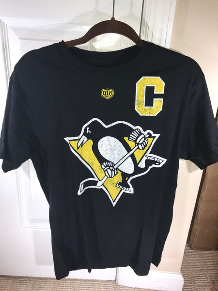 OTH Old Time Hockey Mario Lemeieux Hattain Pittsburg Penguin Jersey T-Shirt M