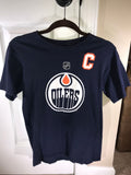 Adidas NHL Edmonton Oilers Connor McDavid Navy Blue Jersey T-Shirt S