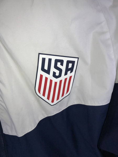 Nike Hooded Multicolor USA Logo Printed Zipper Jersey Windbreaker XL