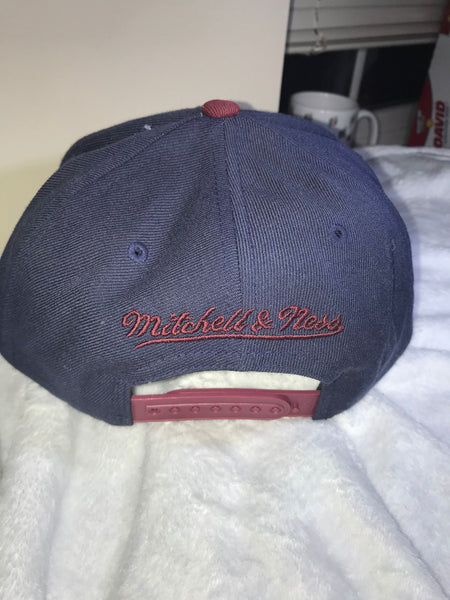 Mitchell & Ness Cleveland Caviliers Logo Blue Red Hat  Adjustable