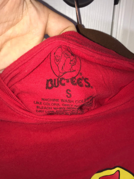 Buc-ees Beaver Logo Short Sleeve Red T-Shirt S