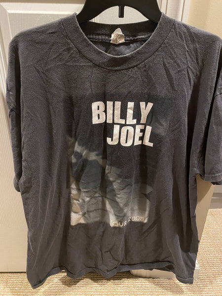 Billy Joel 2008 Tour Black T-Shirt Tee Size XL