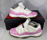 Jordan 11 Low Snakeskin Pink 2013 Size 7Y 580521 108