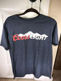 Coors Light Mountains Logo Printed Grey T-Shirt L