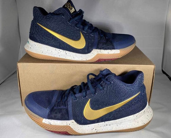 Nike Kyrie 3 Obsidian Size 10.5 852395 400 No Original Box Ripped insoles