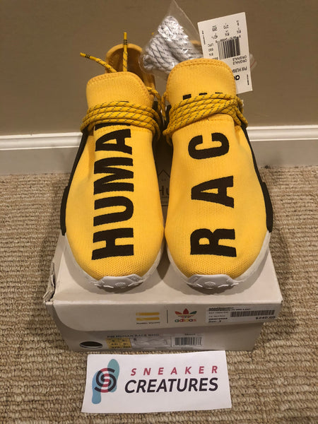 Adidas Pharell X Human Racers Yellow 2016 bb0619 Size 9 Original Box