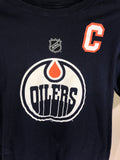 Adidas NHL Edmonton Oilers Connor McDavid Navy Blue Jersey T-Shirt S