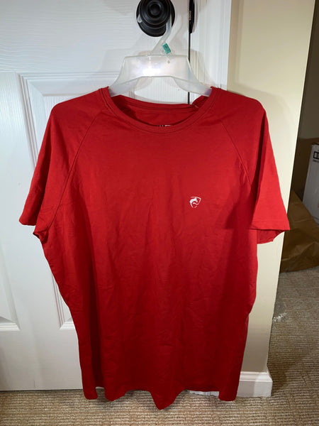 Alphalete Athletics Logo Printed Short Sleeve Performance Fit Red T-Shirt Size L
