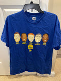 NBA Majestics Golden State Warriors Starting 5 Champiosnhip T-Shirt Tee Size L