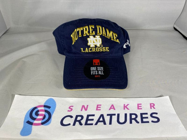 Notre Dame Lacrosse Logo Printed Navy Blue RARE Hat One Size