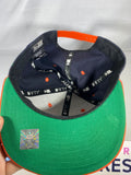 New Era Syracuse 9 Fifty Snapback Logo Navy Blue Orange Hat Adjustable Used